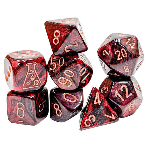 Lustrous® Polyhedral Gothic/copper 7-Die Set (with bonus die