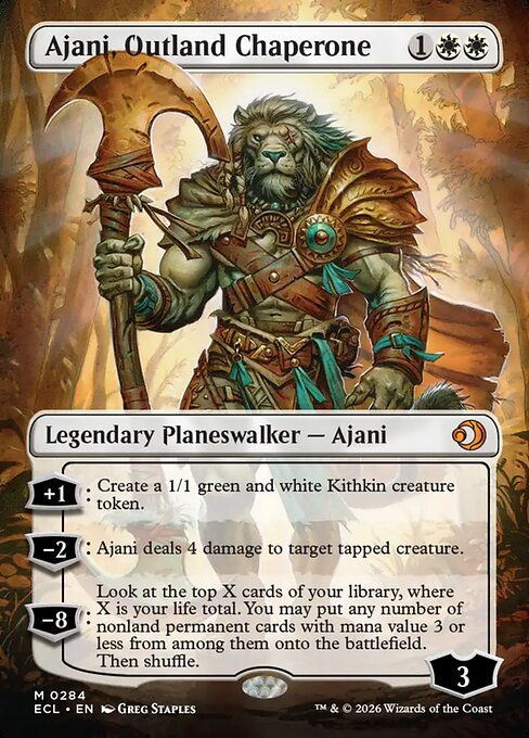 Ajani, Outland Chaperone (284) - BORDERLESS