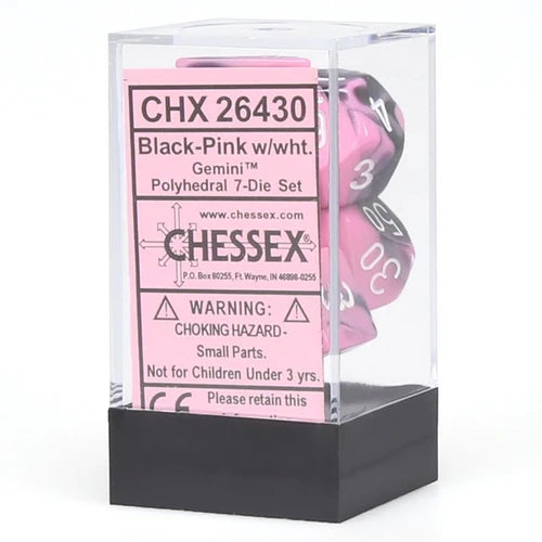 7-Set Cube Gemini Black and Pink with White