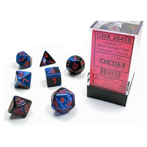 7-Set Cube Gemini Black Starlight with Red