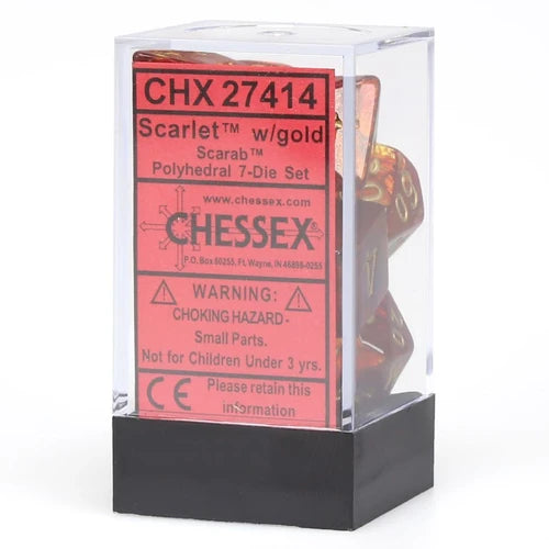 7-Set Cube Scarab Scarlet with Gold