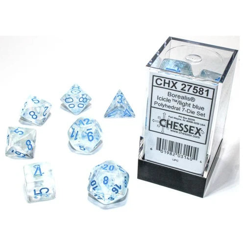 7-Set Cube Borealis Luminary Icicle with Light Blue