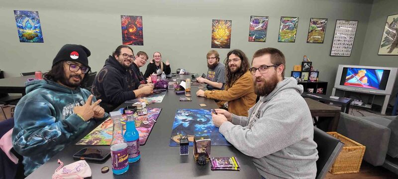 Players around the table on a game night